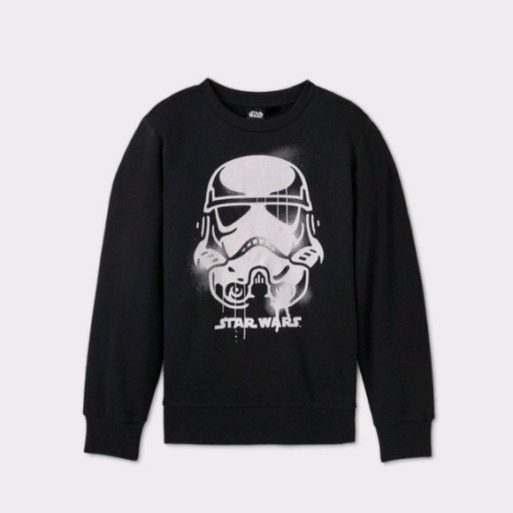 Glow In The Dark STAR WARS Stormtrooper Graphic Sweatshirt Top - Picture 2 of 3